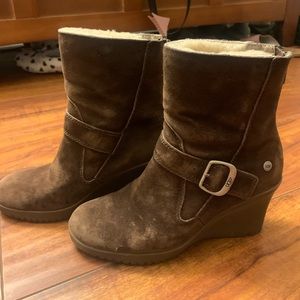 Ugg wedge heel boots- size 6